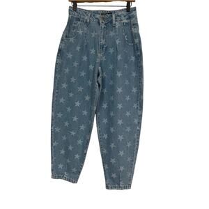 Nasty Gal Womens Baby You're a Star Tapered Jeans Light Blue Size 4